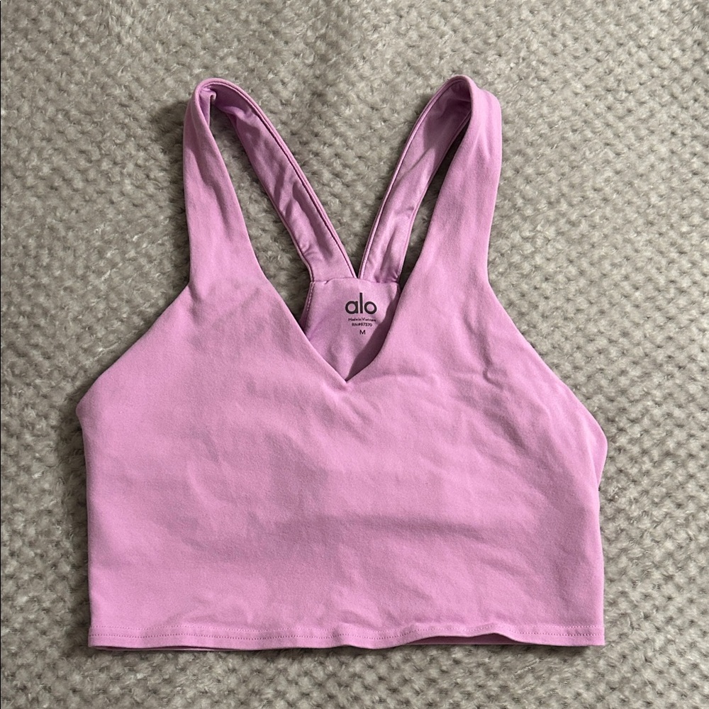ALO Yoga Mauve Shorts and Top Set - Picture 2 of 12